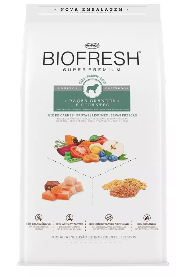 BIOFRESH: Caninos Castrados - Razas Grandes y Gigantes (15kg)