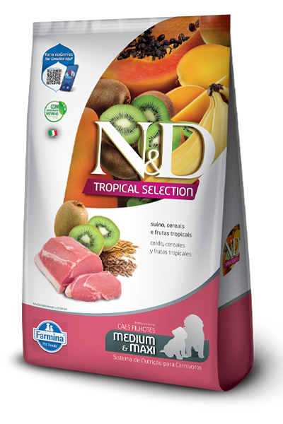 N&D Tropical Selection - Cachorro Mediano / Grande - 10 + 2Kg de REGALO!