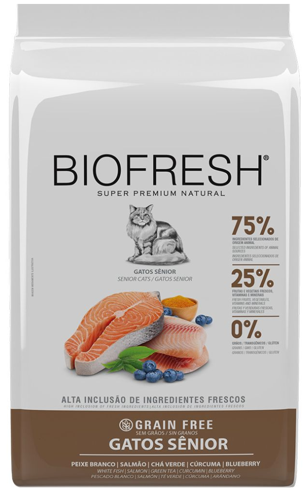 BIOFRESH: Felinos Senior - Pescado Blanco y Salmon (7.5kg)