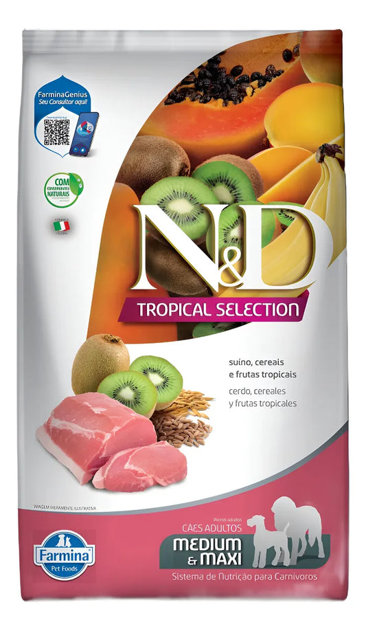 N&D Tropical Selection - Canino Adulto Mediano / Grande - 10 + 2Kg de REGALO!