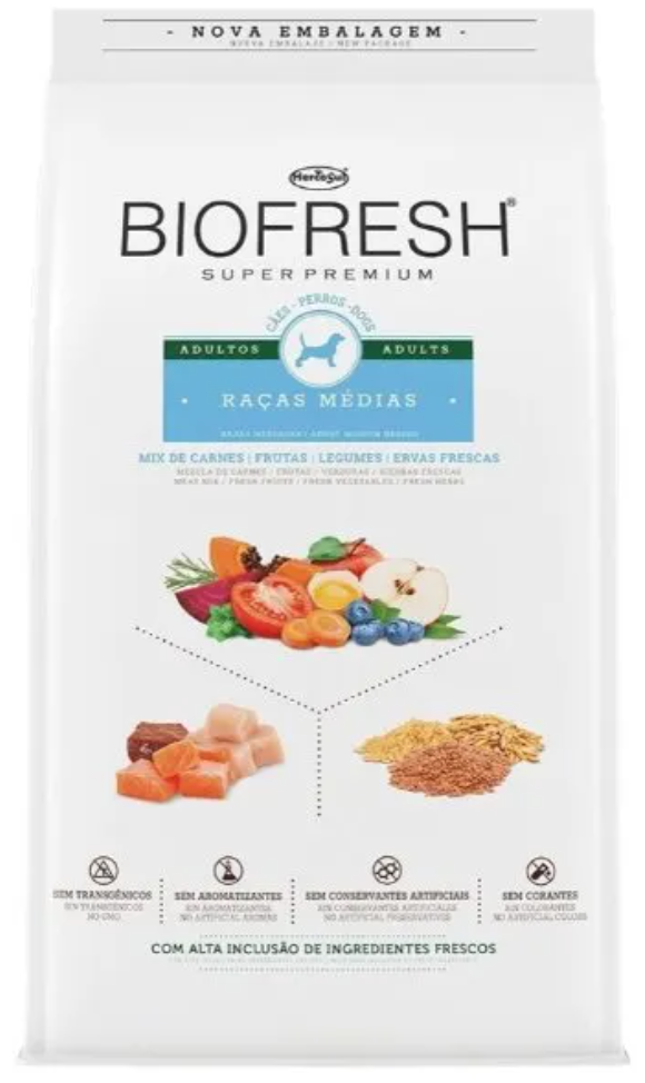 BIOFRESH: Caninos Adultos - Razas Medianas (15kg)